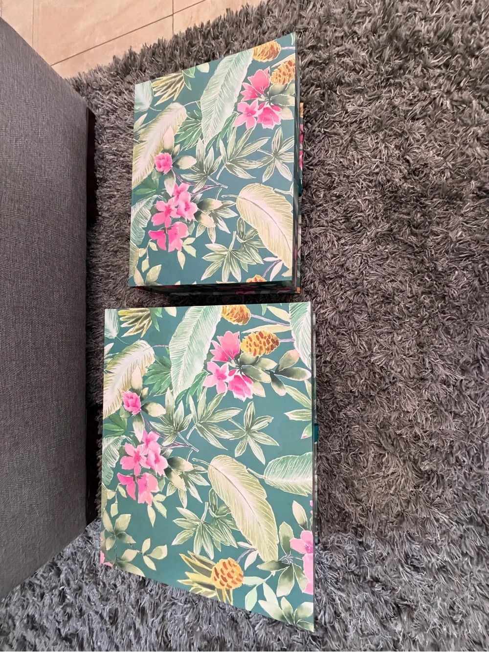 Papyrus Tropical Storage Boxes - Set of 2